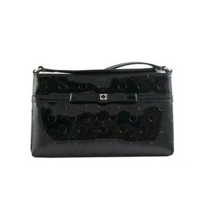 Kate Spade Amy Camellia Street Black Patent Polka Dot Crossbody Shoulder Bag